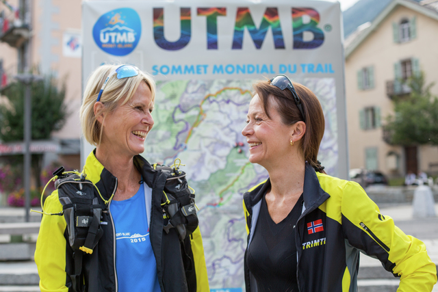 Mona KJELDSBERG and Monica STRAND 3 days before the start of PTL. - Ultra Trail du Mont Blanc 2017
