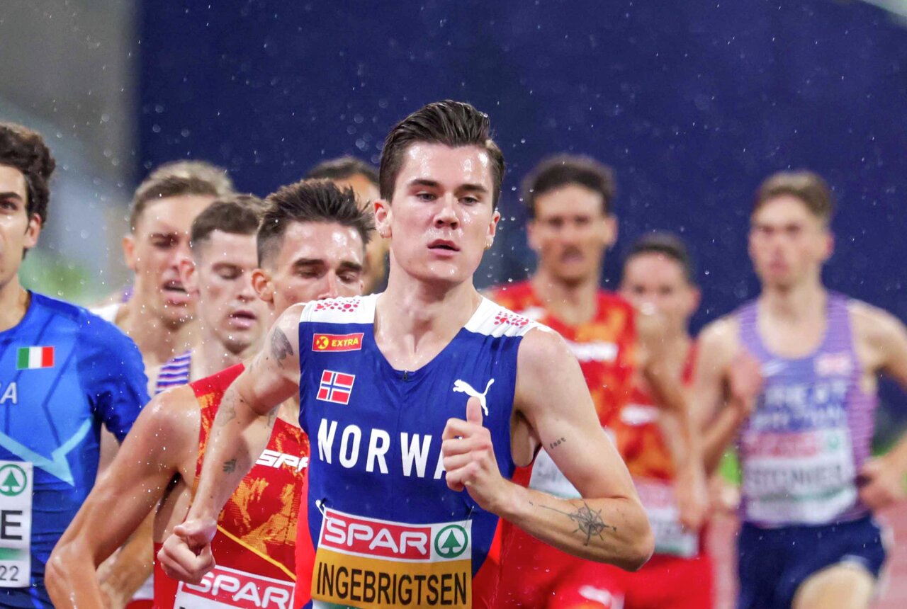 Jakob Ingebrigtsen løper i morgen 1500 m i Diamond League i Lausanne. Dette blir trolig hans nest siste konkurranse før VM starter 18. august. (Foto: Arne Dag Myking)