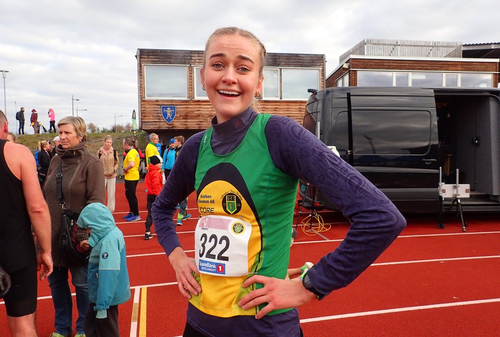 Amalie Sæten vant 5 kilometeren under Norgesløpet 2019 på Jessheim