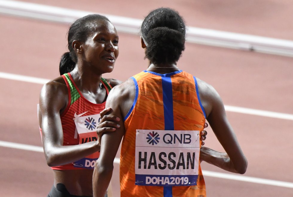 VM friidrett 2019 Doha - Faith KIPYEGON - Sifan HASSAN - finale 1500 m