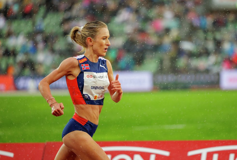 Karolin Bjerkeli Grøvdal er videre til finalen på 5000 meter i VM.  Her fra Bislett Games. (Foto: Sylvain Cavatz)