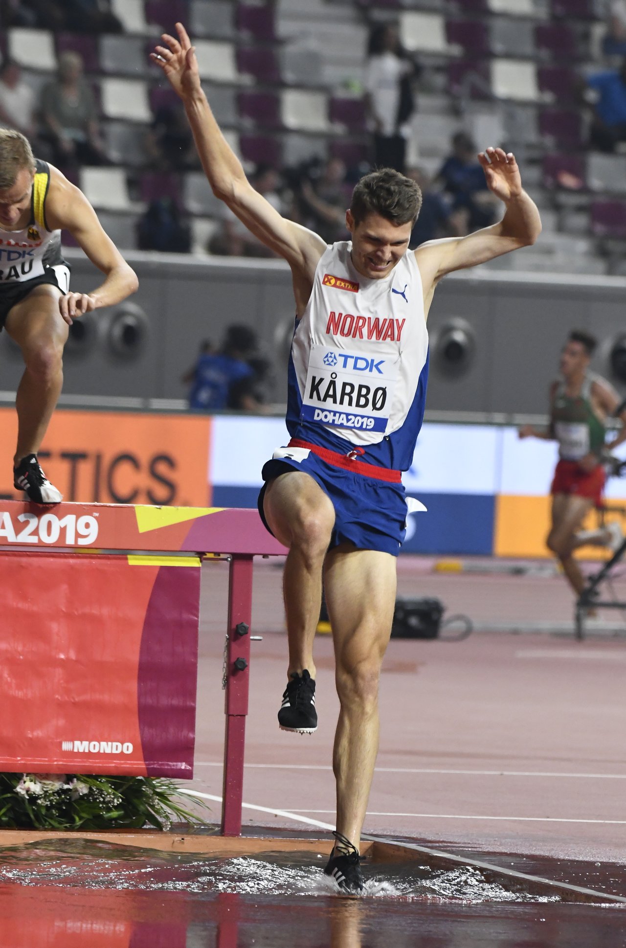 VM friidrett 2019 Doha - Tom Erling KÅRBØ - forsøk 3000 m hinder