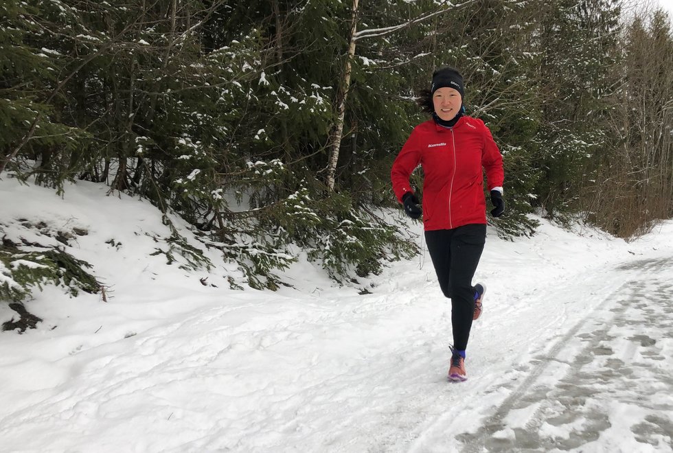 Solfrid Hagen satser på at det blir martonløp også i år, og har lagt én god maratonspesifikk økt til påskefridagene. (Foto: Eva Holøyen) 