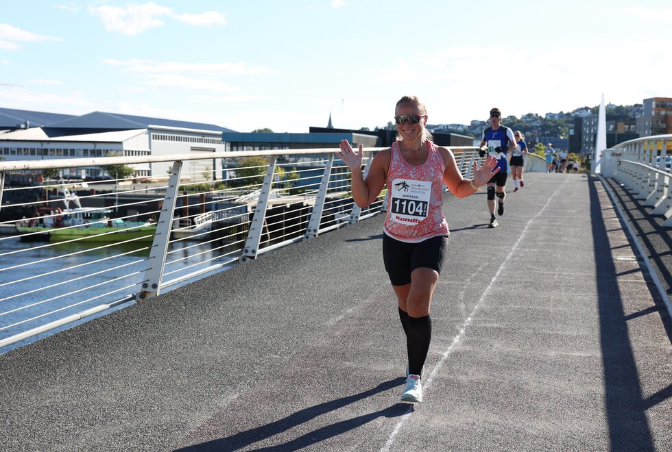 Anne Grete Botten løp maraton under Trondheim Maraton 2022