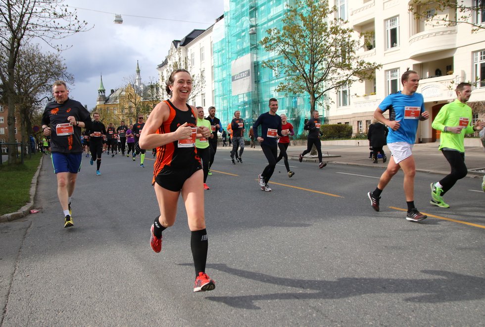 Siri Slotterøy Johnsen liker å være med i løp. Her fra Sentrumsløpet. (Foto: Heming Leira)