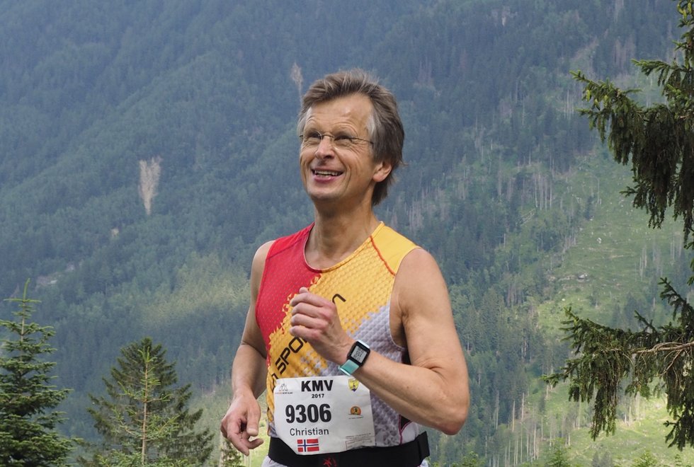 Ambassadør: Christian Prestegård er ambassadør i Kondis. Her fra Mont Blanc Marathon. Foto: Bjørn Johannessen